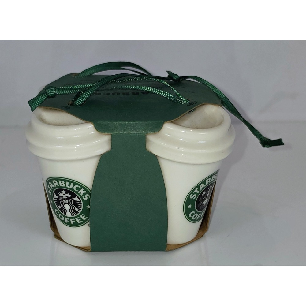 NEW Starbucks Holiday Christmas Ornament 2016 Coffee Cups Mugs Pack of 4 Gift - Picture 2 of 9